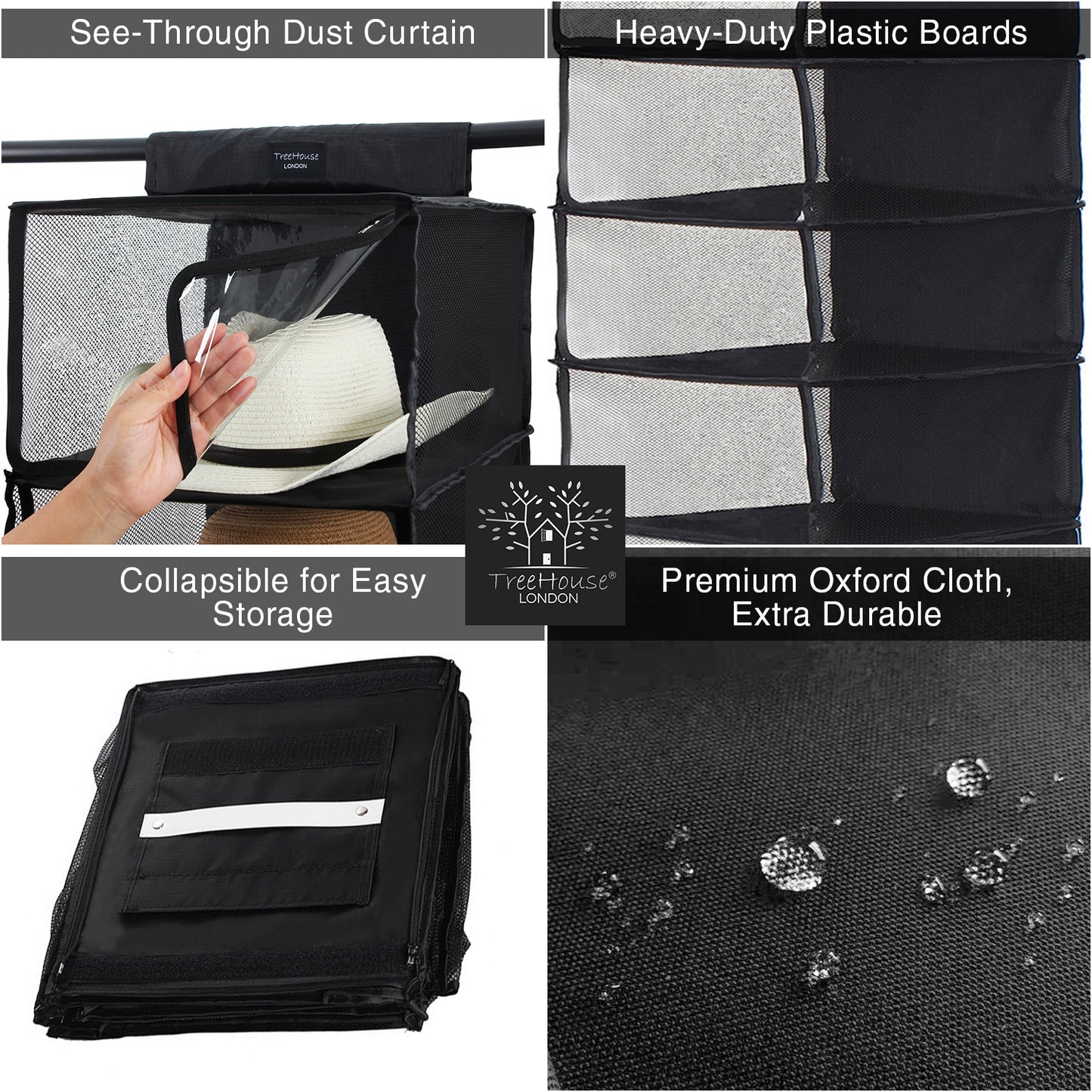 Cowboy Hat Hanging Rack with Dust Cover (XL)